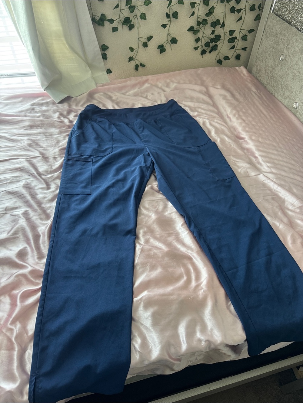 Dickies Wide Leg Pants in Navy Blue